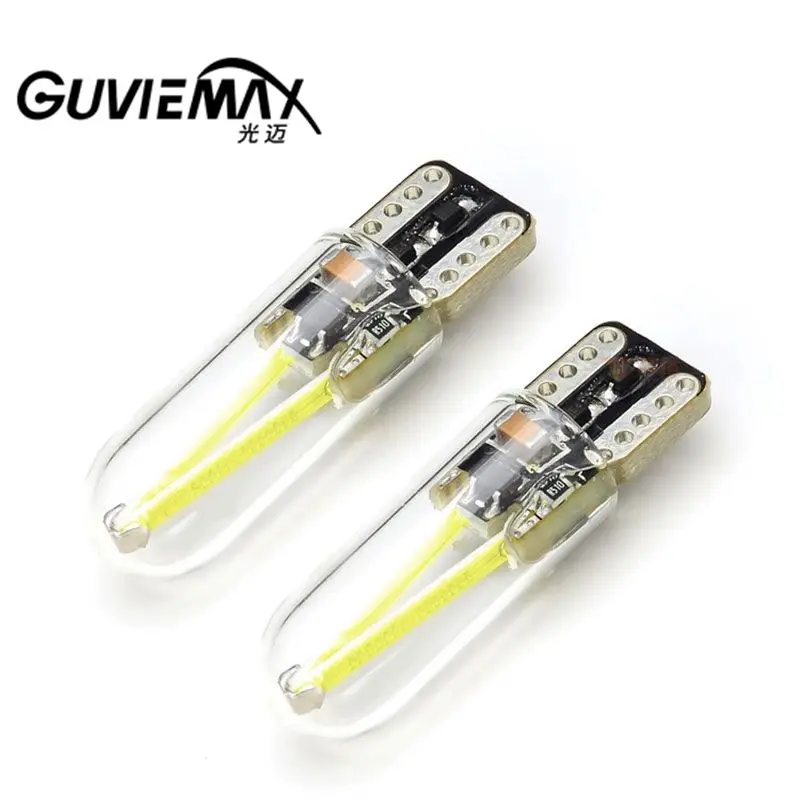 

2Pcs T10 COB width indicator lamp automotive led filament lamp new bright license plate lamp glass small lamp 8-28v wide voltage