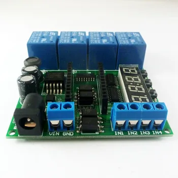 

DC 5-24V 4 Channel Pro mini PLC Board Relay Shield Module for Arduino Multifunction Delay Timer Switch Board
