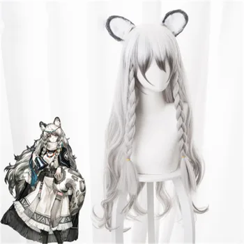 

Game Arknights Cosplay Wigs Pramanix high-temperature fiber Synthetic Hair Snow Leopard Halloween Party Anime Costume Wig
