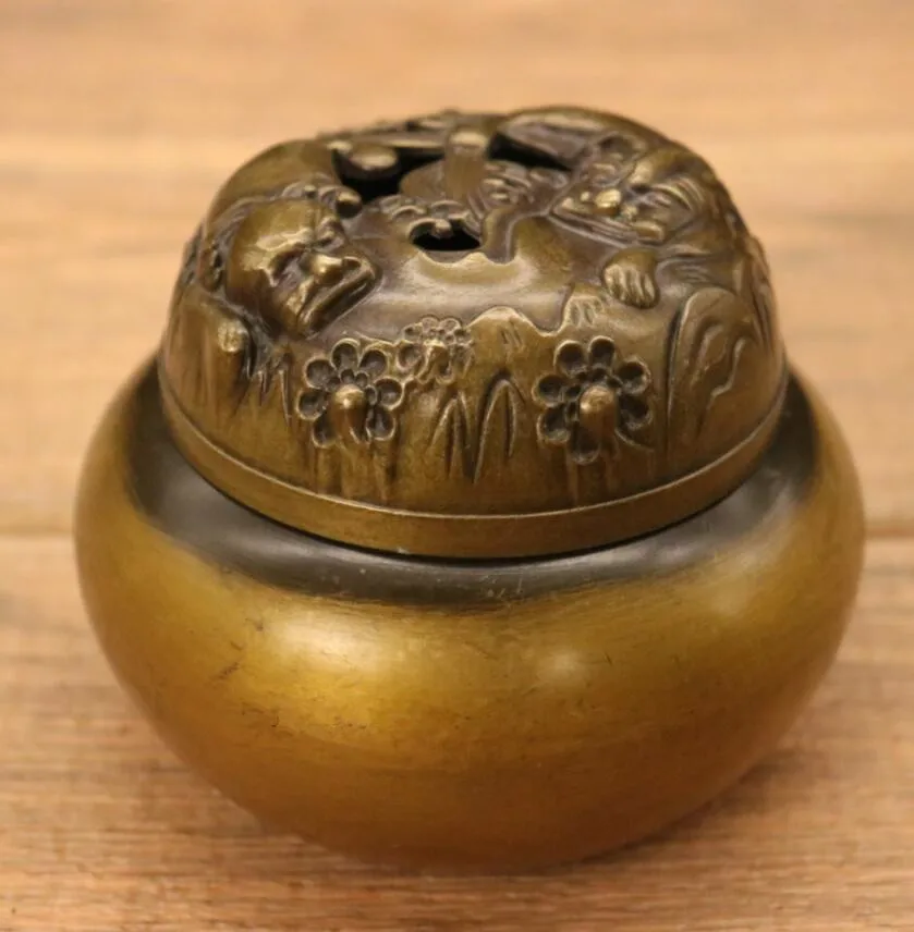 

Archaize brass mythical wild animal lid Incense burner crafts statue