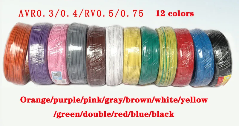 Description Picture 3 of item22/21/20/18/17/16AWG Multi Strand Cable Speaker Power Led Light DIY 0.3/0.4/0.5/0.75/1/1.5mm2 RV Flexible Electrical Copper Wire