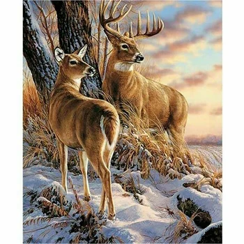 

Diamond Animal Deer Painting Full Square Drill 3D DIY Embroidery Mosaic Displays