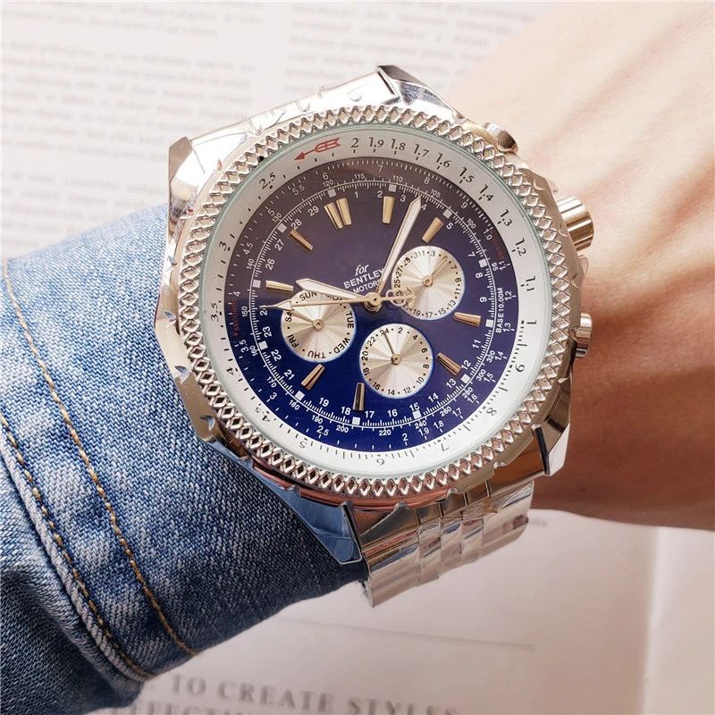 

Top Brand Luxury Men's Watch Automatic Mechanical All Steel Automatic Digital Clock with Calendar Folding Clasp Master Male Gift