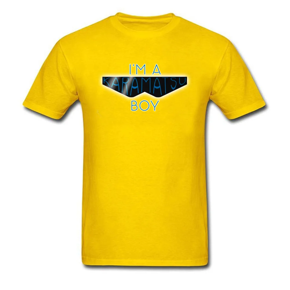 Karamatsu Boy Brand New Short Sleeve Casual T Shirt Pure Cotton Round Neck Men's Tops Tees Printed Tee-Shirts NEW YEAR DAY Karamatsu Boy yellow