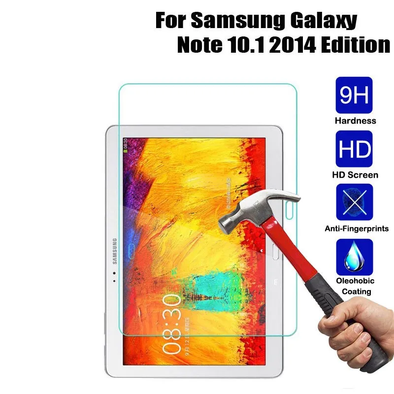 HD Tempered Glass For Samsung Galaxy Note 10.1 2014 Edition P600 P601 P605 Screen Protector Explosion proof Protective Film 5