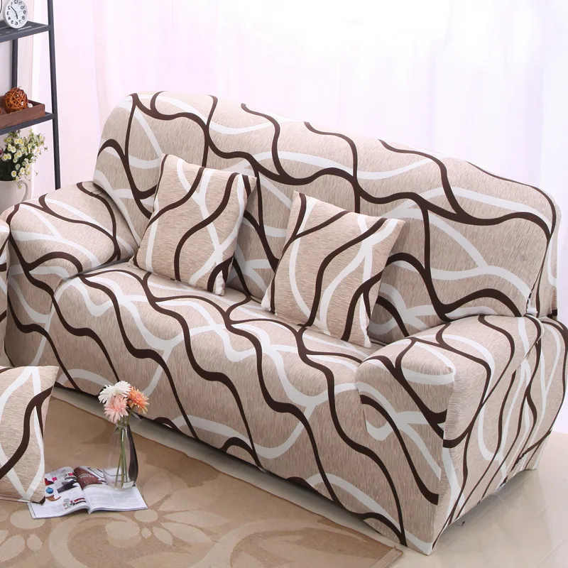 Геометрическое эластичное диванное покрывало с принтом Эластичный диван Чехлы для гостиной секционный диван один/два/три/Четыре местный - Цвет: Color 10