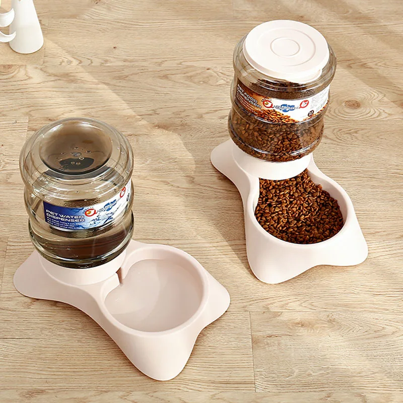 3.8L Dog Cat Automatic Feeder Pet Bowl Large Capacity Water Dispenser Drinking Fountain For Puppy Cats Dog Food Water Bowls Dish