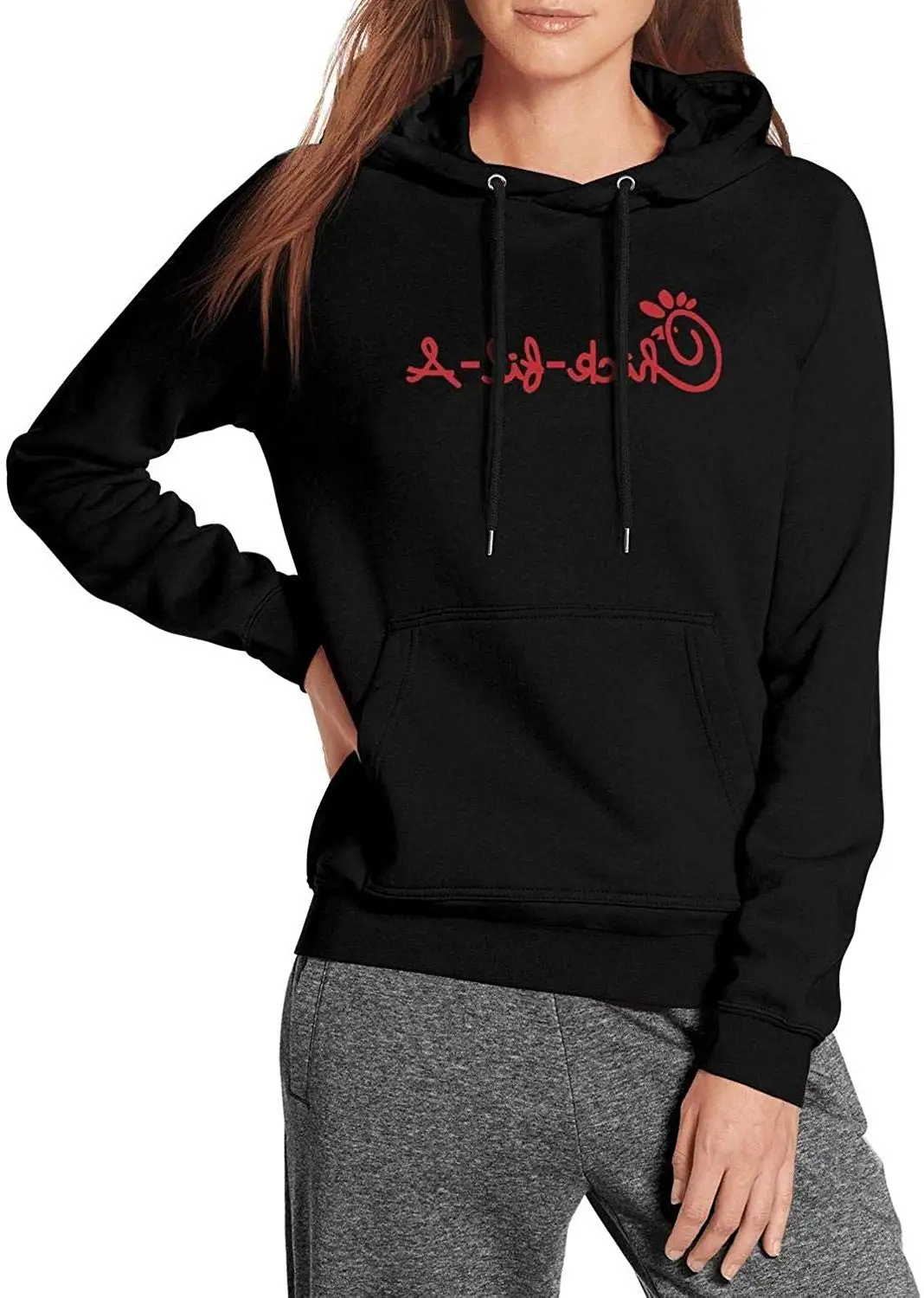 TSDFC Chick-fil-A-Logo- Adjustable Womens Hoodie Double-Lined Hood |