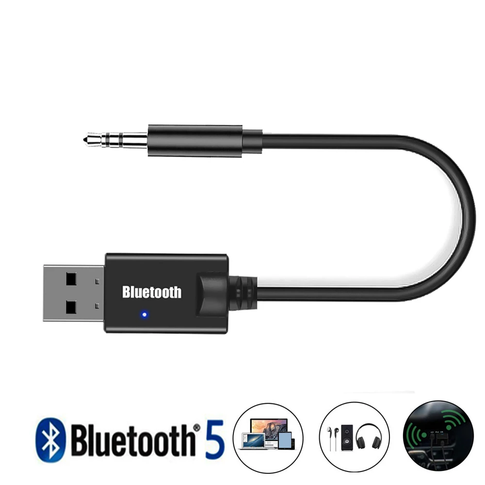 Mini récepteur Bluetooth Jack AUX pour voiture, kit audio MP3, musique,  adaptateur secteur USB, sans fil, radio FM, haut-parleur mains libres,  3.5mm - AliExpress