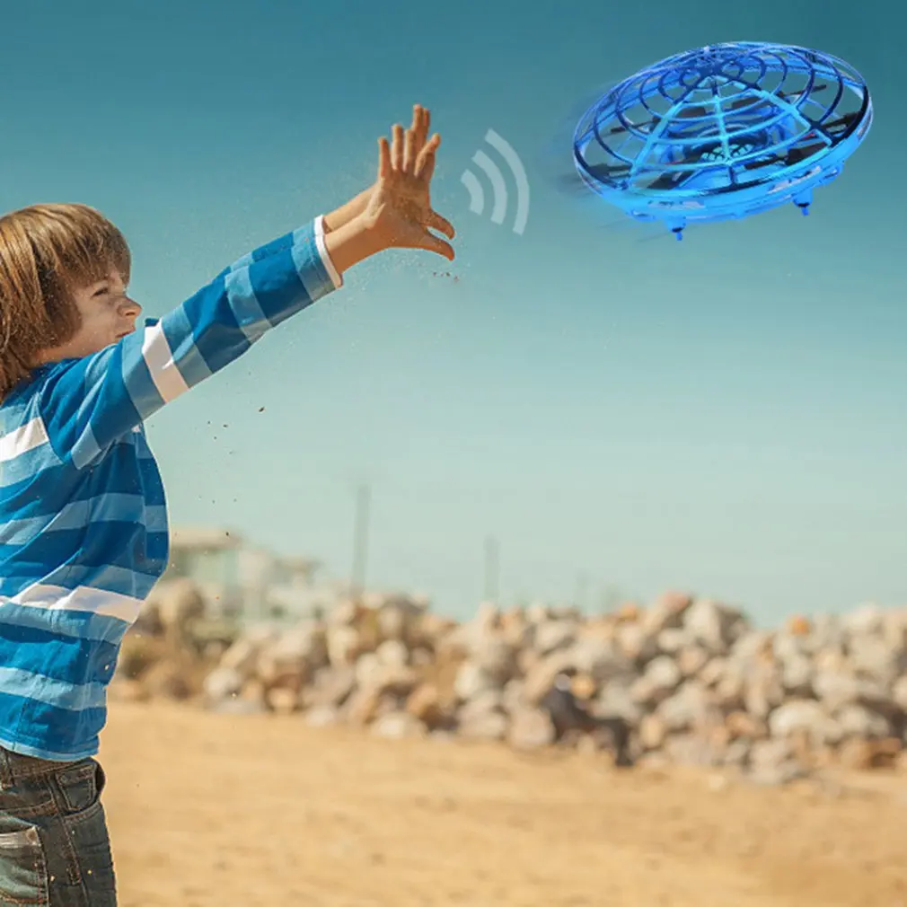 MINI RC Drone with Sensors 2.4G 4CH Quadcopter Gyro Fly Ball Smart No remote control Shatterproof Pocket UFO safe Toys for Kids