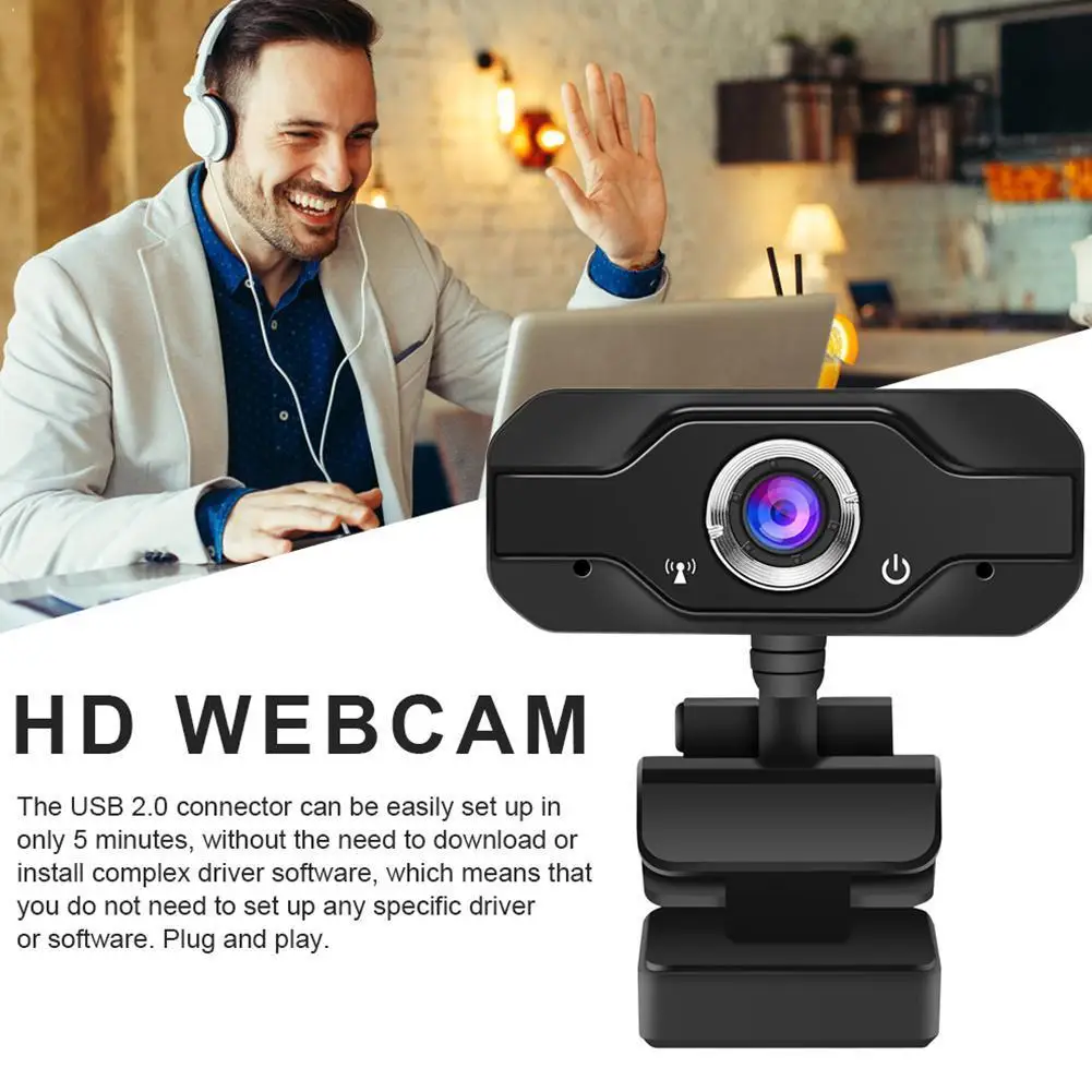 

1080P HD Webcam Built-in Dual Mics For Desktop Laptops Cam Game Camera Web Pro PC USB Stream F4M8