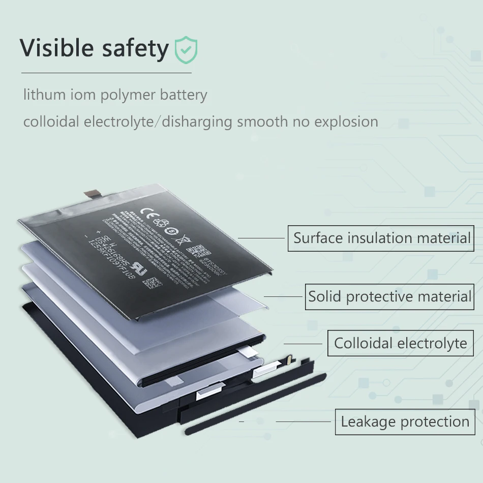 Аккумулятор для смартфона 2560mAh BT53 для Meizu Meizy Pro6 Pro 6 литий-полимерные аккумуляторы