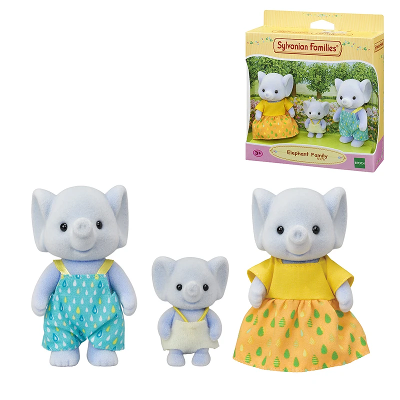Sylvanian Families кукольный домик пушистые фигурки слон семейный набор 3 шт. игрушки животных куклы девочка подарок 5376
