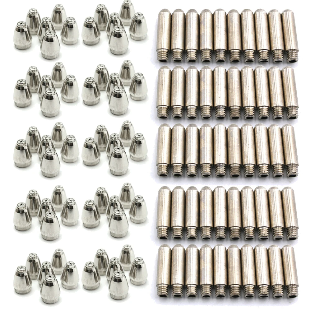 100pcs WSD60 AG60 Plasma Torch Consumables Kit Tips Nozzles Electrodes Cutting Soldering Tool Cutter