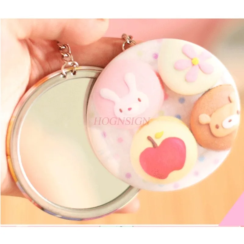 

small mirror Cute portable makeup mirror mini portable mirror beauty round cartoon small