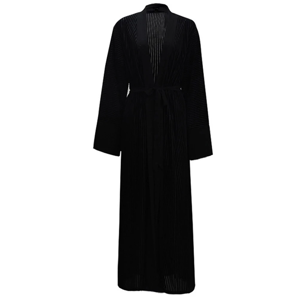 Розовый бархатный кардиган abaya, Дубай, турецкий хиджаб, мусульманское платье, женская одежда из Саудовской Аравии, кафтаны, кимоно Terciopelo Mujer - Цвет: black cardigan