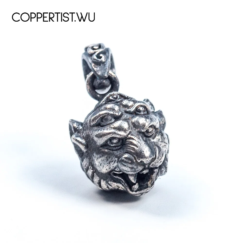 Coppertist. wu голова тигра S925 Серебристый Брелок для ключей брелок ручной работы