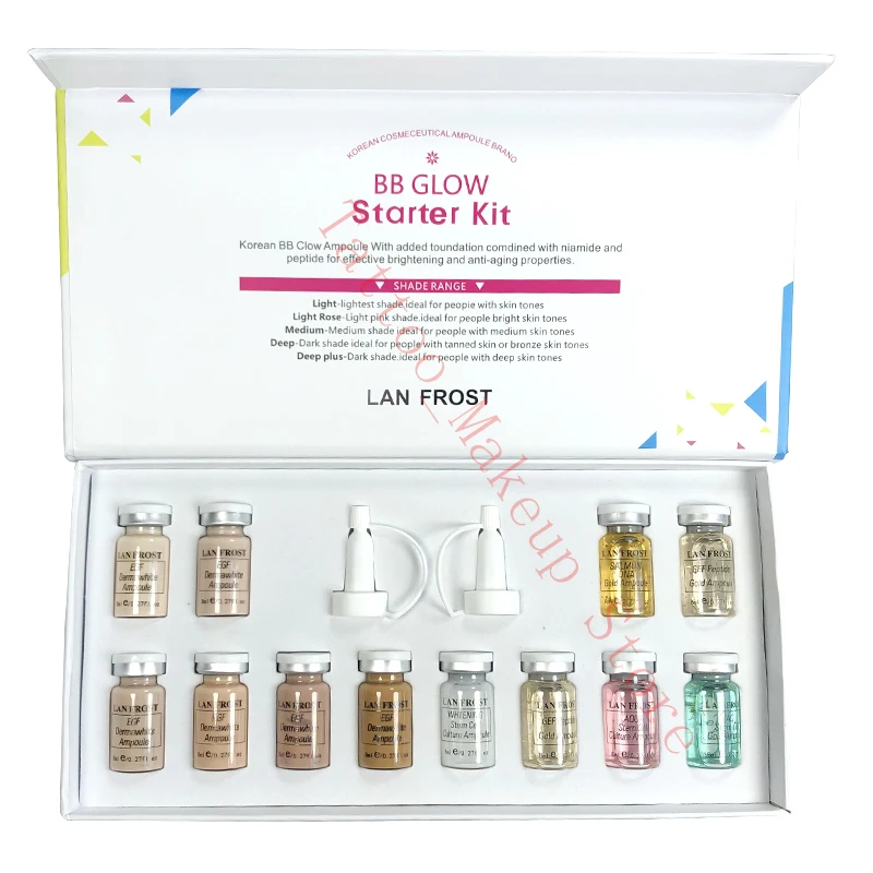 

12pcs/box stayve BB GLOW ampoule 8ml meso cream bb mix shades brightening foundation acne healing Derma White treatment MTS