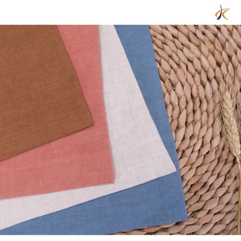 

JC4821# Spot wholesale linen sand washing cloth high-grade linen pure color clothing fabrics for men and women