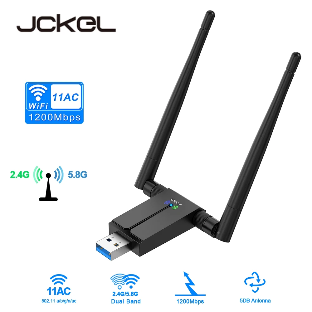 Беспроводной USB Wi-Fi адаптер 1300 Мбит/с двухдиапазонный 2 4G 5G 8812BU Ethernet приемник Dongle