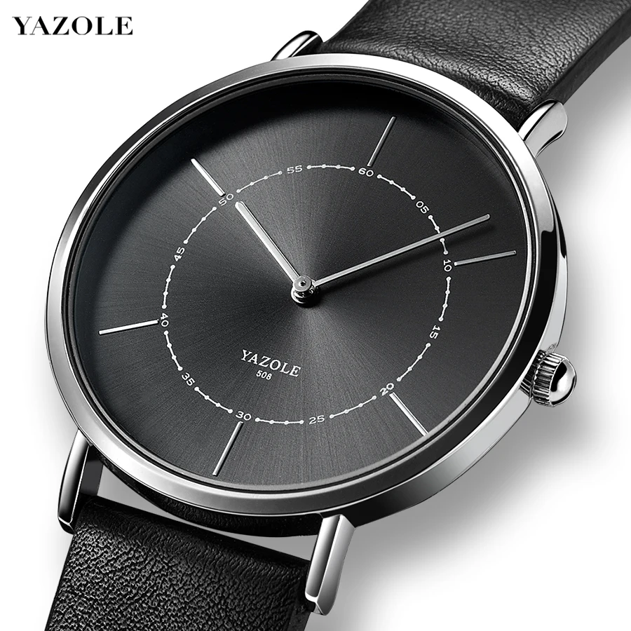 YAZOLE Мужские Простые наручные часы мужские Vogue Кварцевые лучший бренд класса люкс