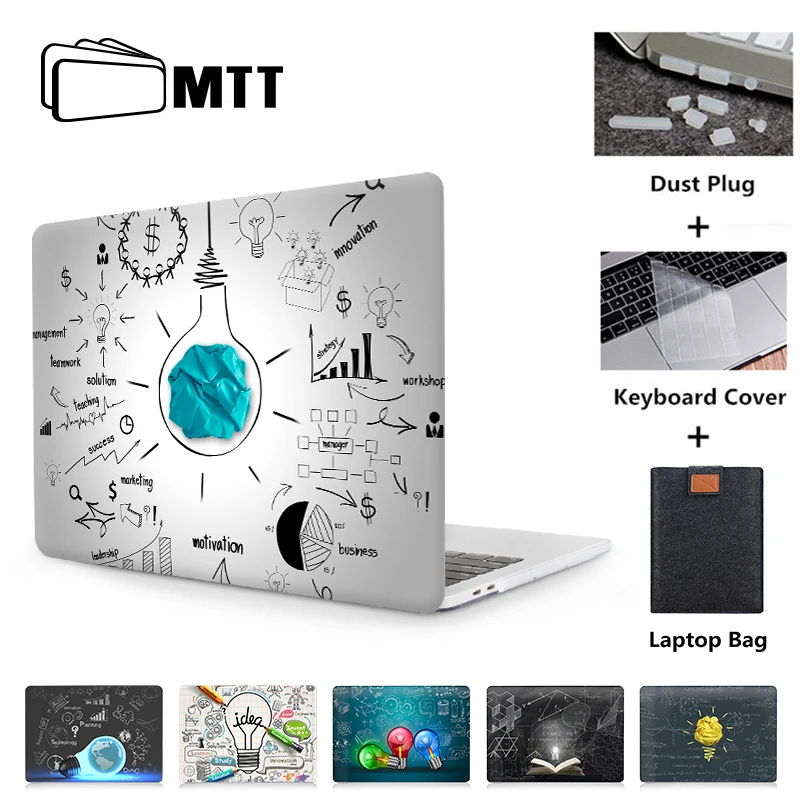 Ceny Etui na macbooka MTT Air Pro Retina 11 12 13 15 16 cali z osłoną żarówki touch bar dla macbook Pro 13 A12141 pokrowiec na laptopa