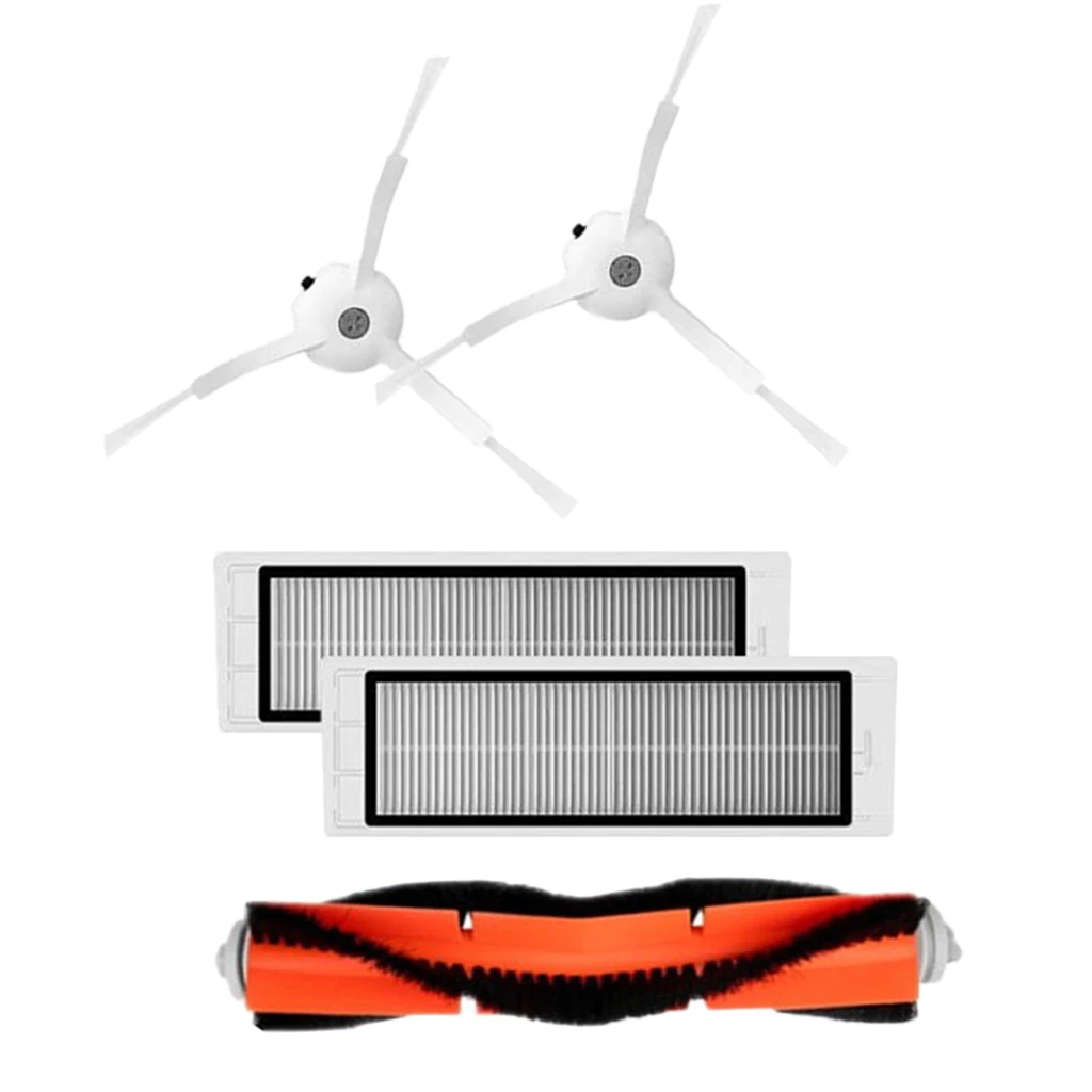 5pc/set Main Brush+HEPA Filter+Side Brush for Xiaomi Mi Robot Vacuum Cleaner HEPA Filter Main Side Brush