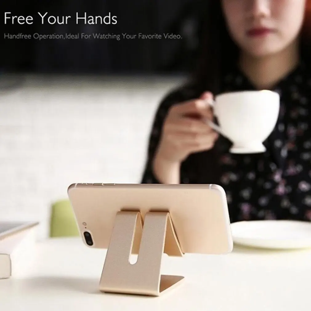 Universal Aluminium Alloy Smart Phone Stand Desk Holder Charge Stand Cradle Mount For iPhone Metal Tablets Stand For ipad Tablet