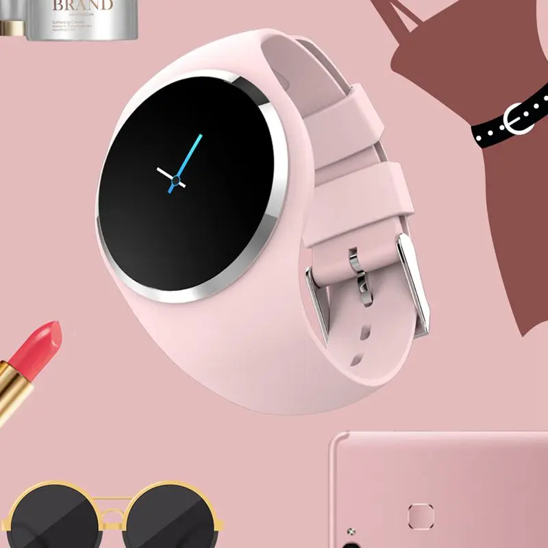 Q1 женские Леди Bluetooth Смарт часы монитор сердечного ритма браслет спортивный браслет, розовый