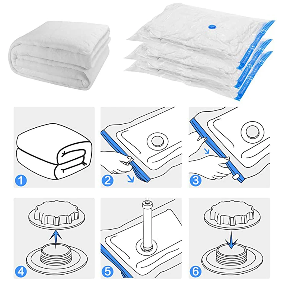 Medium 50x55 Vacuum Storage Bags for Clothes Travel Bag Organizer