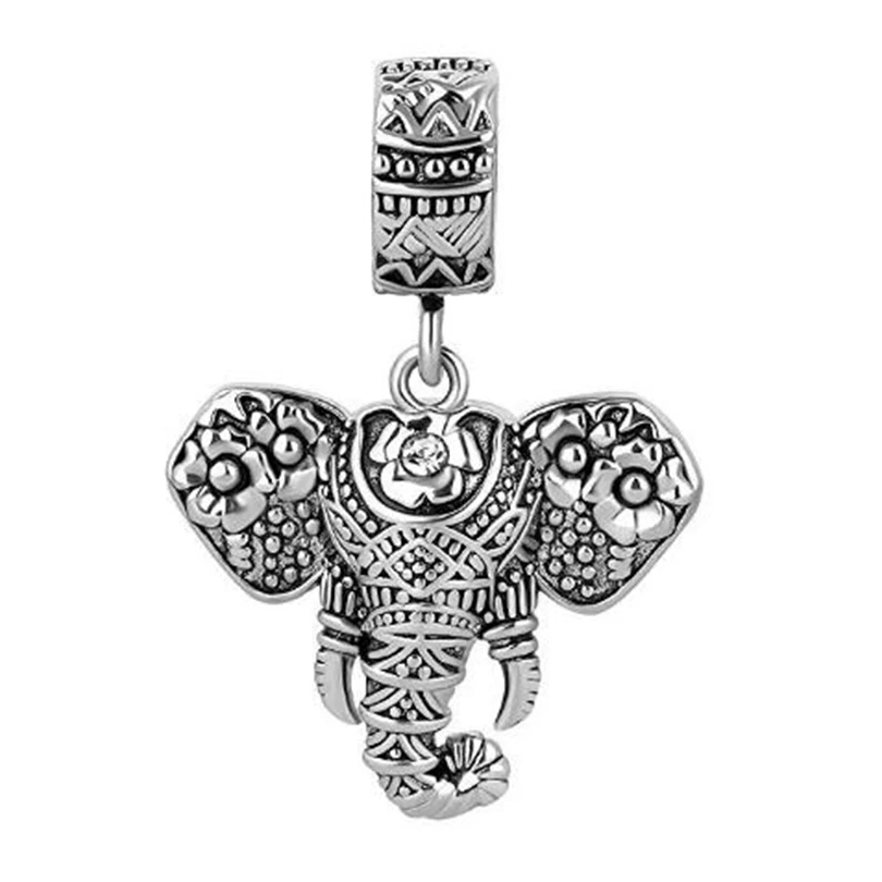 LovelyCharms Счастливый слон животное кулон Висячие Бусины fit Pandora браслет женский подарочные серьги