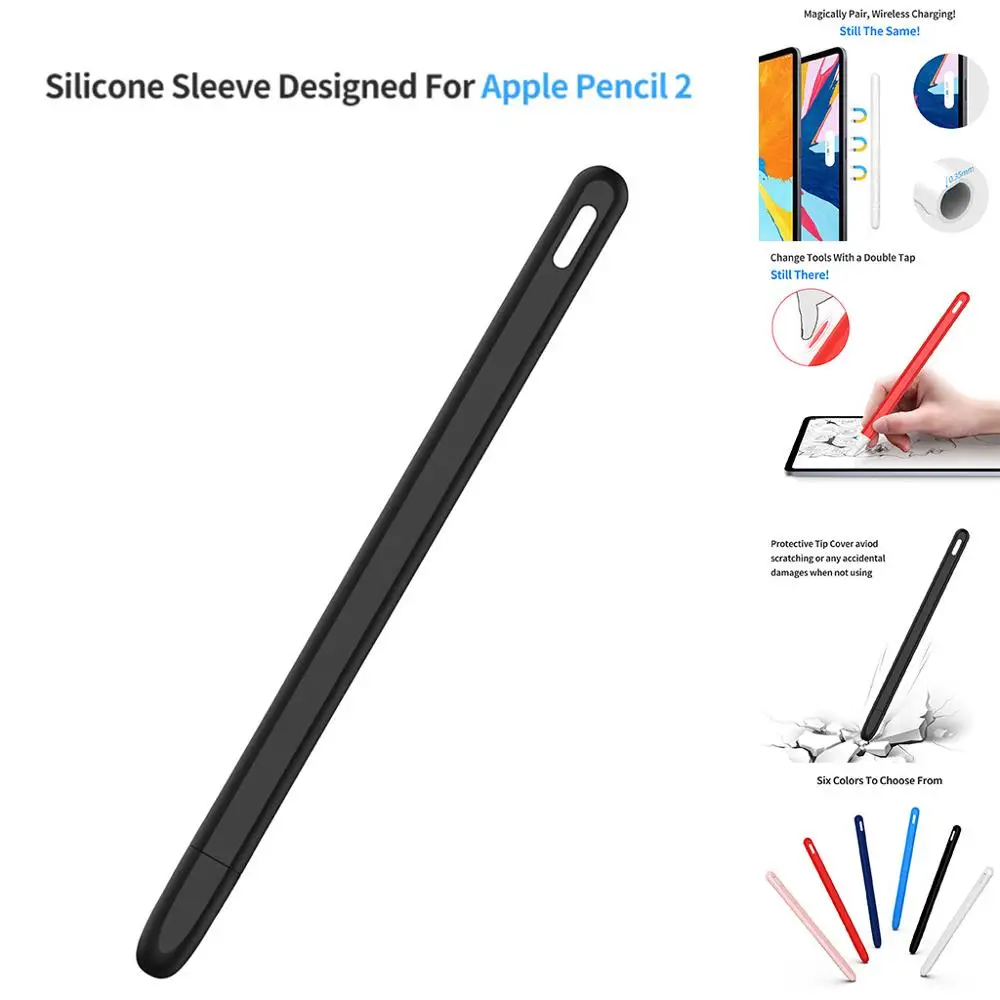

Silicone Case Cradle Stand With Cap Keeper Holder For iPad Pro Apple Pencil 2 Smart Home Accessories #813