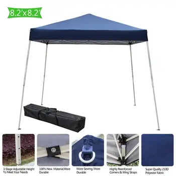 

8.2'x8.2'ft Outdoor Canopy Tent, Portable Gazebo Canopy Tent for Party Wedding Commercial Waterproof, Beach Sun Shelter
