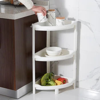 

2/3/4 Layers Corner Storage Rack Bathroom Kitchen Storage Shelf Kitchen Organizer
