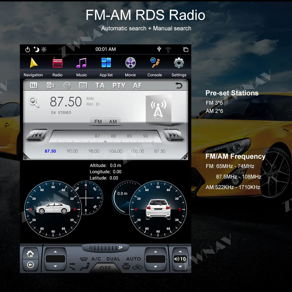 13,6 дюймов tesla стиль Android 9,0 Автомобильный мультимедийный dvd-плеер для Toyota Land Cruiser Prado 150 2010- PX6 DSP Carplay головное устройство