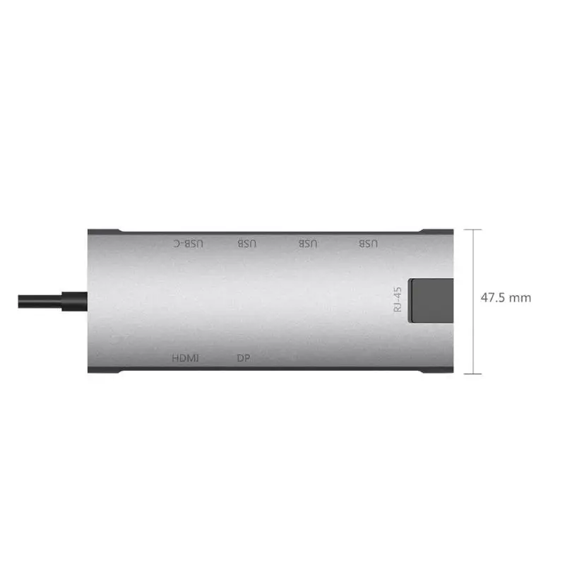9 в 1 Тип usb-C концентратор HDMI дисплейный порт MiniDP типа «USB3.0 USB-C PD флеш-карты памяти TF RJ45 Тип-C HDMI для WIN XP/7/8/10, MAC OS, Linux