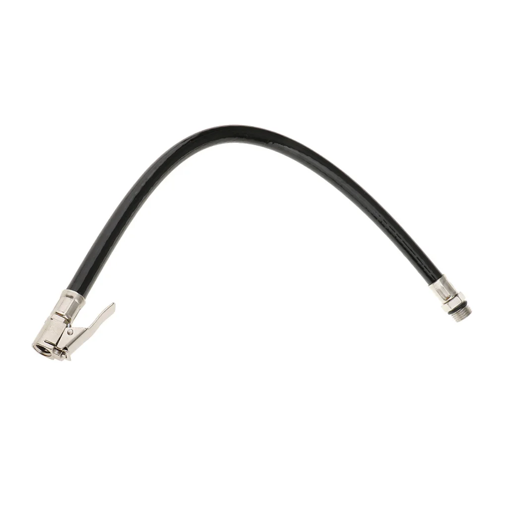 37mm Motorcycle Car Tyre Air Pump Inflator 1/4' Rubber Air Pipe Hose & Zinc Valve 8mm Inlet Diameter