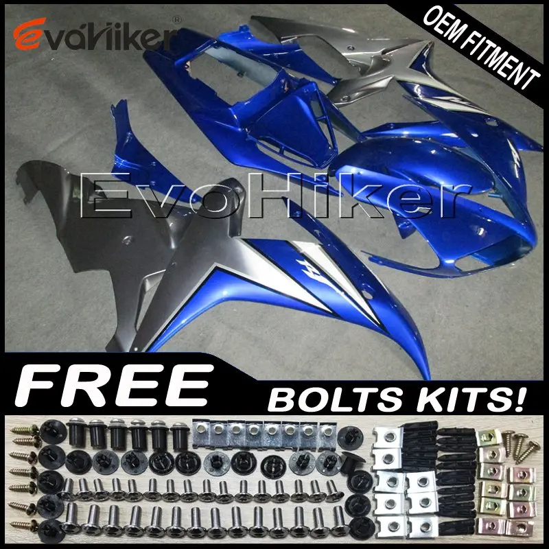 Заказной обтекатель для YZF-R1 2002-2003 ABS пластиковый корпус мотоцикла синий+ подарки