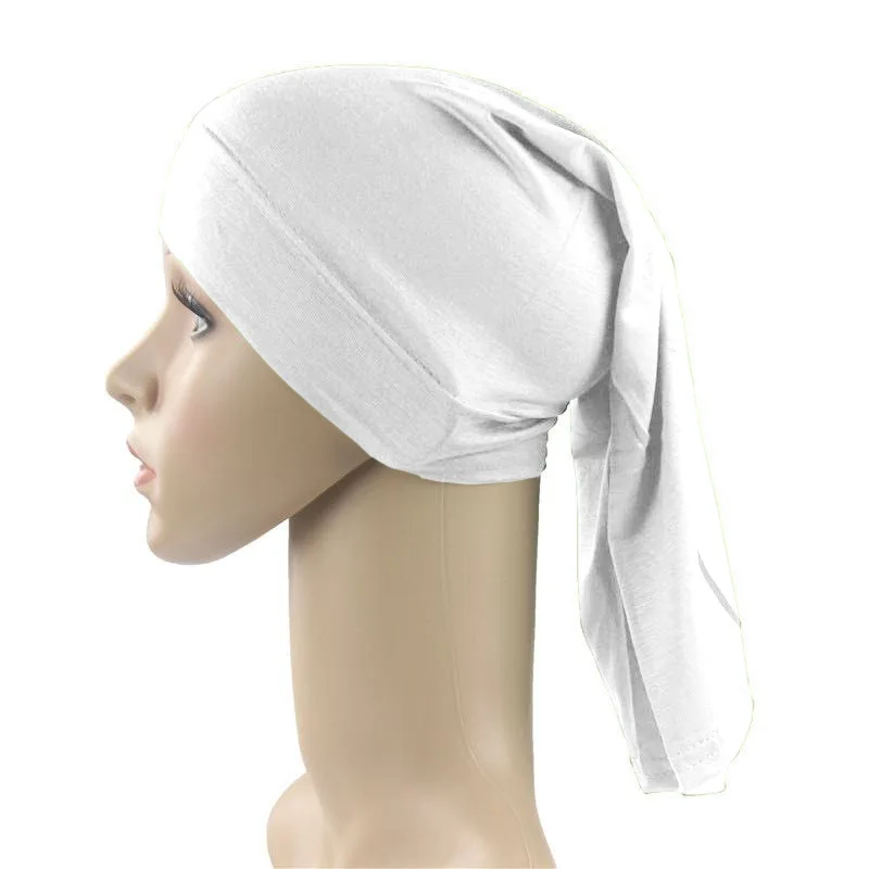 Women Headscarf Muslim Cotton Stretch Elastic Underscarf Inner Cap Hijab Scarf Turban Hat Islamic Amira Bonnet Cover Headwear