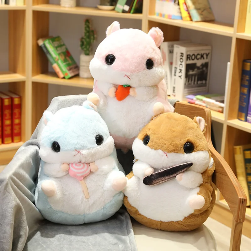40 см Kawaii плюшевая мышь куклы плюшевые мягкие куклы-хомяки плюшевые игрушки, забавные хомяки мягкие куклы для детей подарок на день рождения