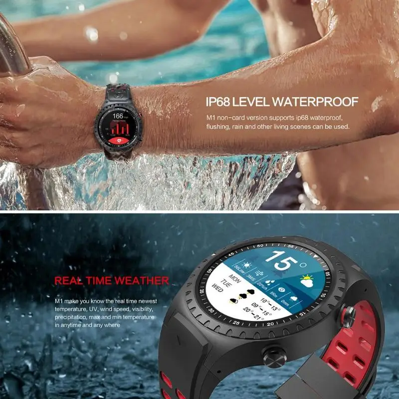 M1 Смарт часы IP67 Водонепроницаемый поддержка SIM Bluetooth телефонный звонок gps Smartwatch телефон для женщин мужчин монитор сердечного ритма браслет
