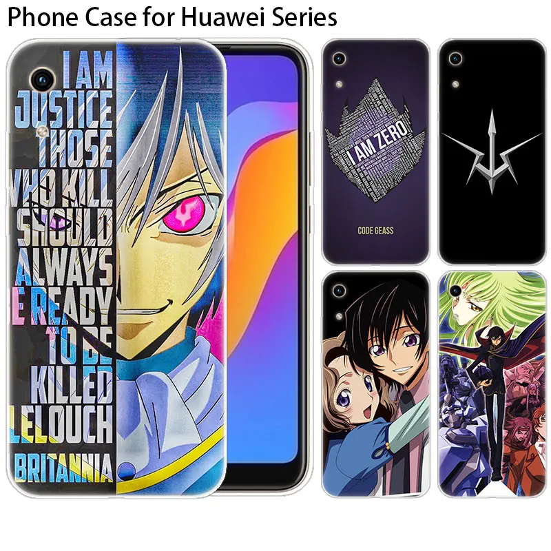 Silicone Case Anime Code Geass Lelouch for Huawei NOVA 5 5i Mate 30 Lite Y9 Prime 2019 P Smart Z Plus Honor 8S 8A 9X 20 Pro | Мобильные