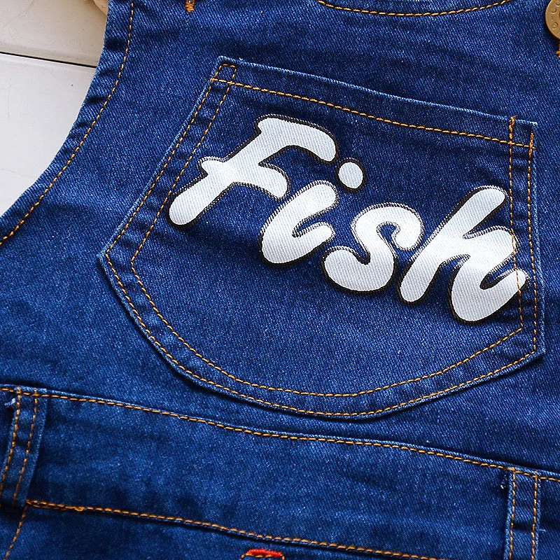 DIIMUU Toddler Baby Boy Cotton Casual Clothes Jeans Overalls Infant Boys Long Pants Children Elastic Waist Child Skinny Trousers