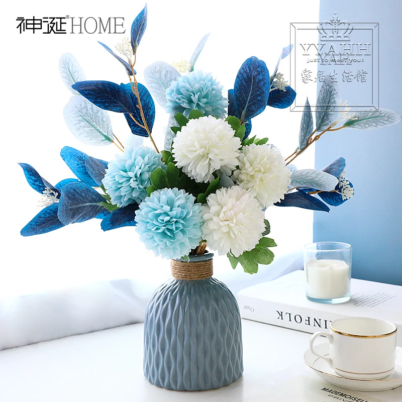 

Mediterranean Fake Flower Simulation Flower Living Room Table Decoration Light Luxury Flower Ornament Home Decore
