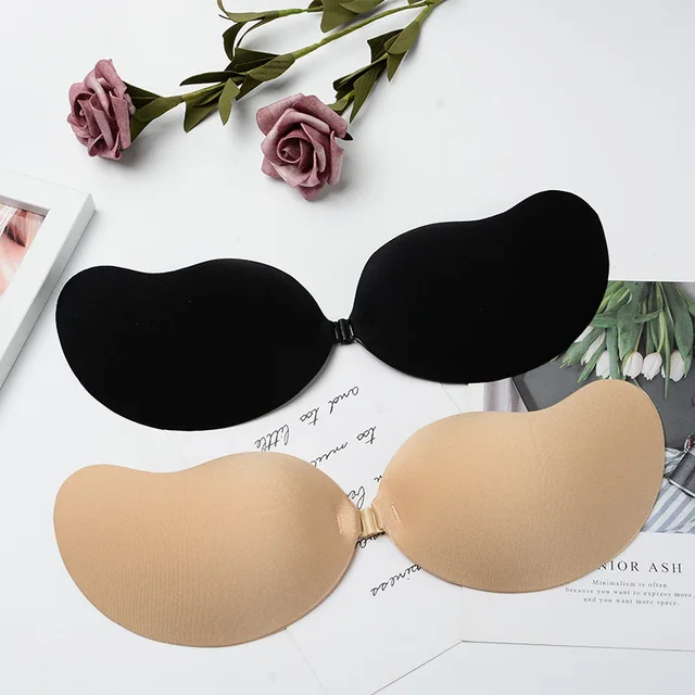 Invisible Push Up Bra Backless Strapless Bra Seamless Front Closure Bralette Underwear Women Self-Adhesive Silicone Sticky BH 1