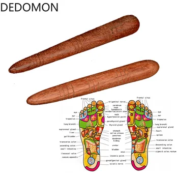 

2 PCS Wooden Foot Spa Physiotherapy Reflexology Thai Foot Massage Health Chart Free Massage Stick Tool Body Foot Massage Tools