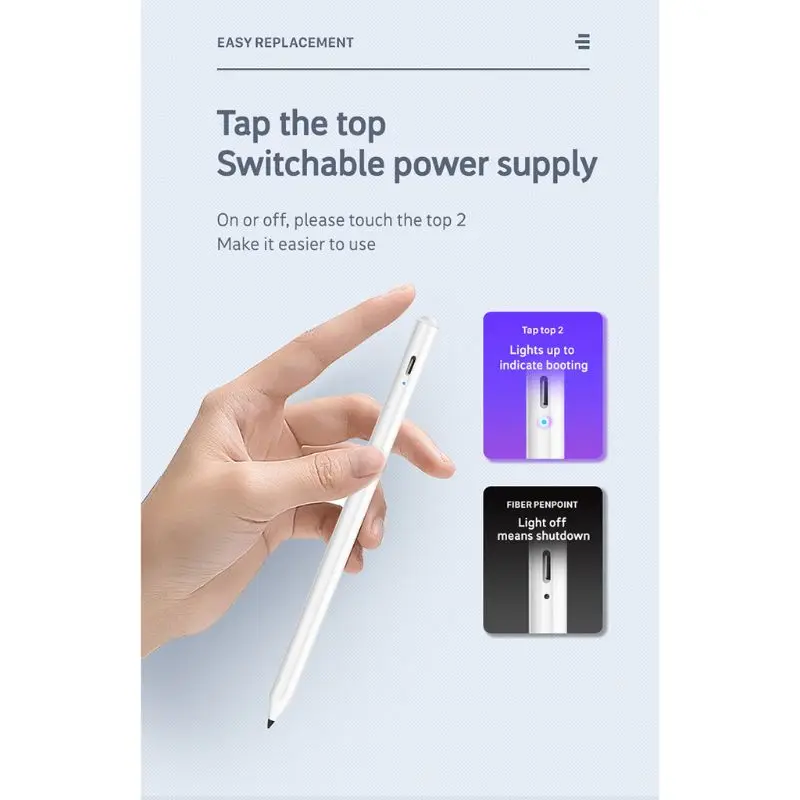 Емкостный стилус для сенсорного экрана, стилус для iPad Air Pro Pencil