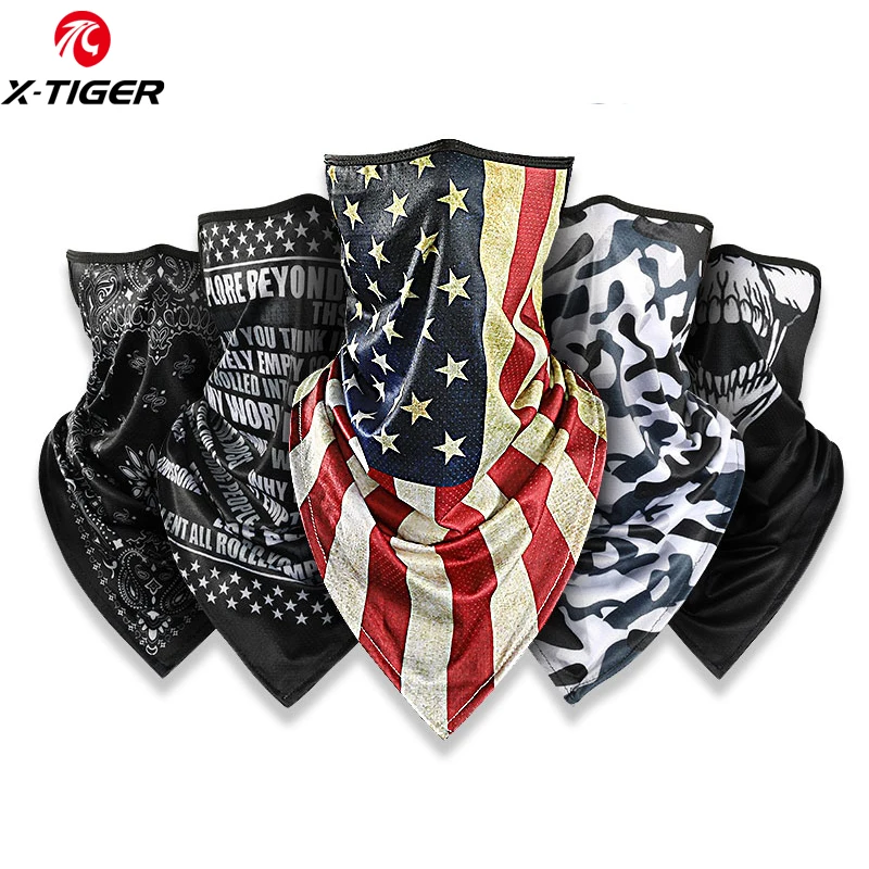 Compra X-tiger-mascarilla de ciclismo para exteriores, máscara facial de seda fría para senderismo, pesca y Camping, con estampado, suave y transpirable, protector solar, máscara para ciclismo dmx5MDx8Yp9