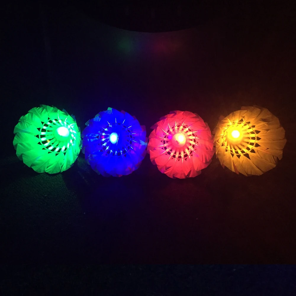 Suzakoo Feather Pattern Luminous Badminton Balls Nine Outdoor Playing_voghion.com