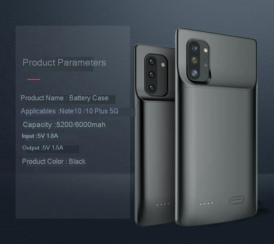Чехол для samsung Galaxy Note 10 10 Plus, зарядное устройство 6000 мАч, ультратонкая батарея, чехлы, зарядное устройство, чехлы для аккумуляторов